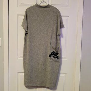 LIKE NEW Mock Neck Short Sleeve Dress with Front Pocket